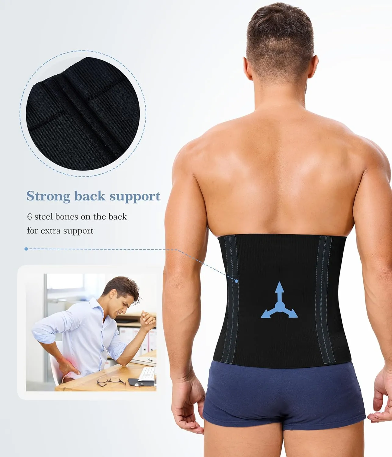 TAILONG Waist Trainer for Men Shapewear Tummy Control Body Shaper Corset Slimming Girdle Fajas para Hombres