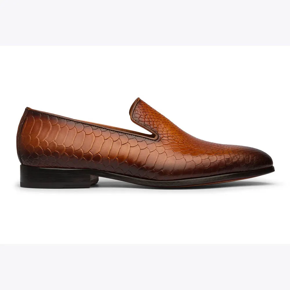 Tan Patina Python Loafer
