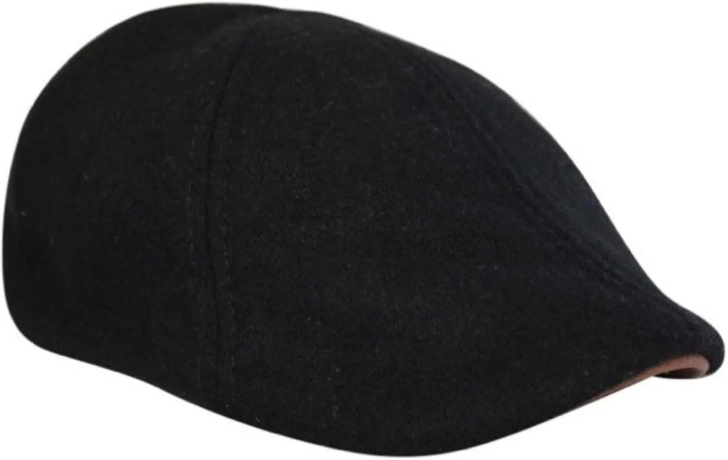 The Original Boston Scally Cap - The Kenmore Mens Flat Hat - Six Panel Newsboy Cap for Men - Black
