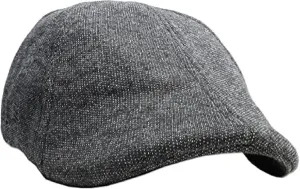 The Original Boston Scally Cap - The Scrapper Newsboy Flat Cap - 6 Panel Cotton Fitted Hat for Men - Charcoal