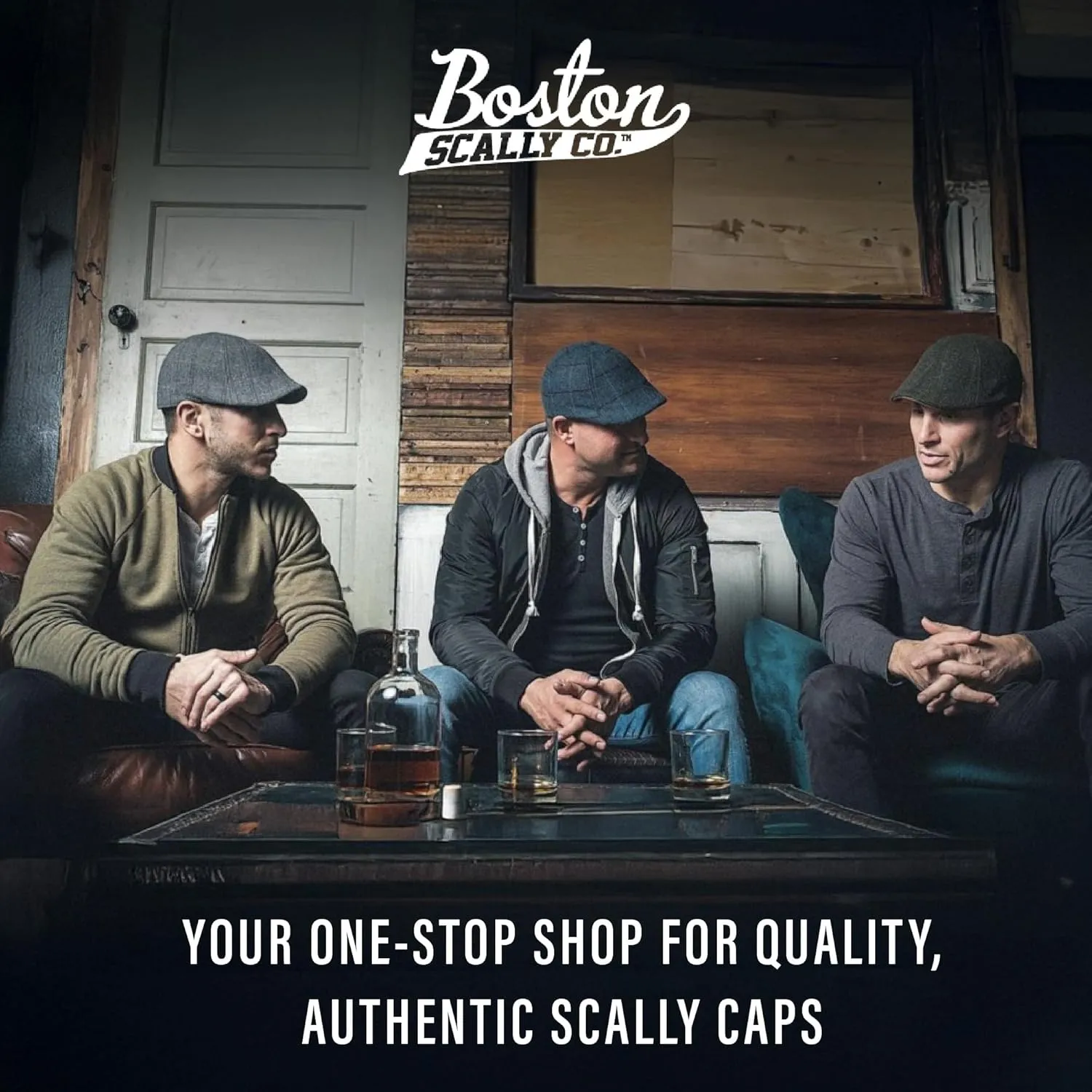 The Original Boston Scally Cap - The Scrapper Newsboy Flat Cap - 6 Panel Cotton Fitted Hat for Men - Charcoal