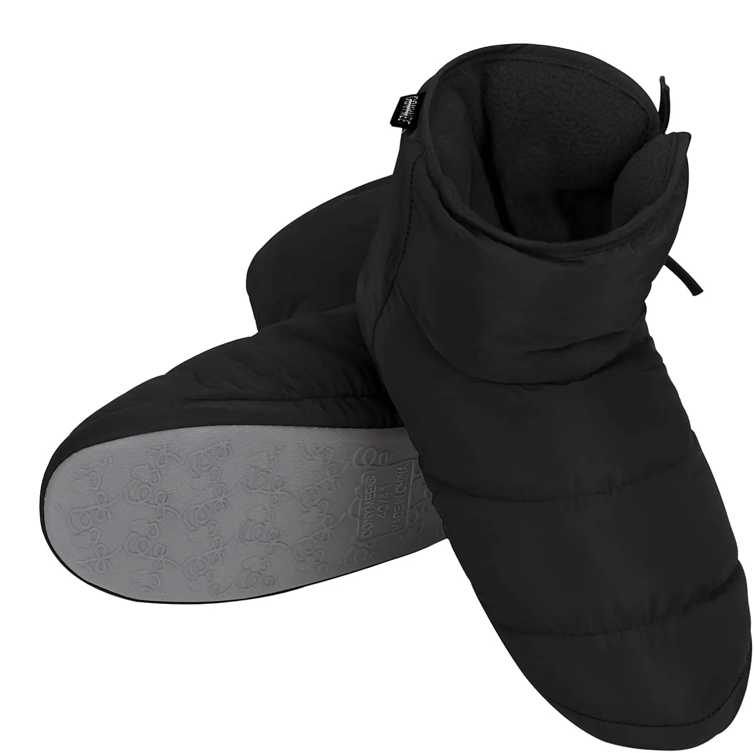 TINAYAUE Men Women Waterproof Indoor Slippers Thermal Down Full Mule Slippers Ankle Boots Bootie Slip-on Warm Clog Shoes Footwear
