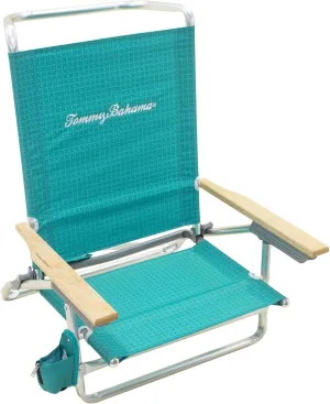 Tommy Bahama 5-Position Lay Flat Cup Holder and Towel Bar Beach Chair