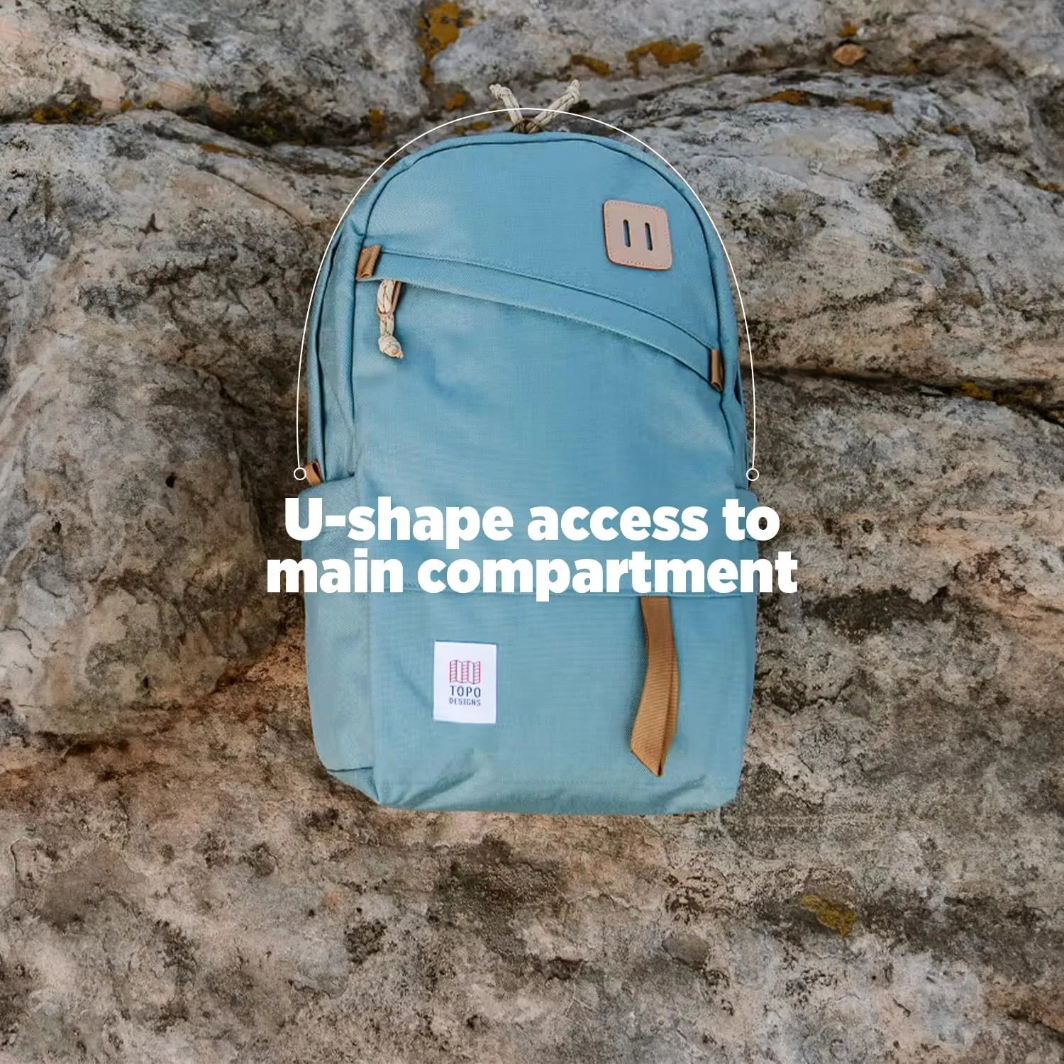 Topo Designs Daypack Classic, Navy/Mustard, 21 Liters