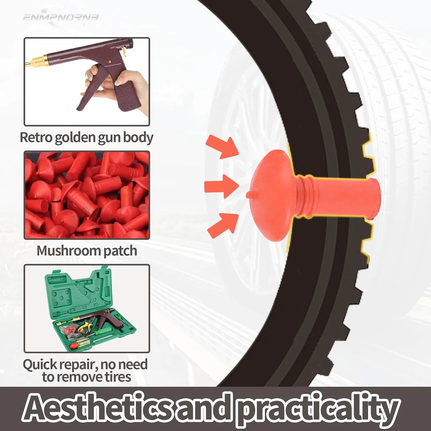Ultimate Motorcycle Tire Repair Kit - Fix A Flat with Tire Plugs, Tire Patch Kit & Tire Plug Kit for Quick Roadside Repairs