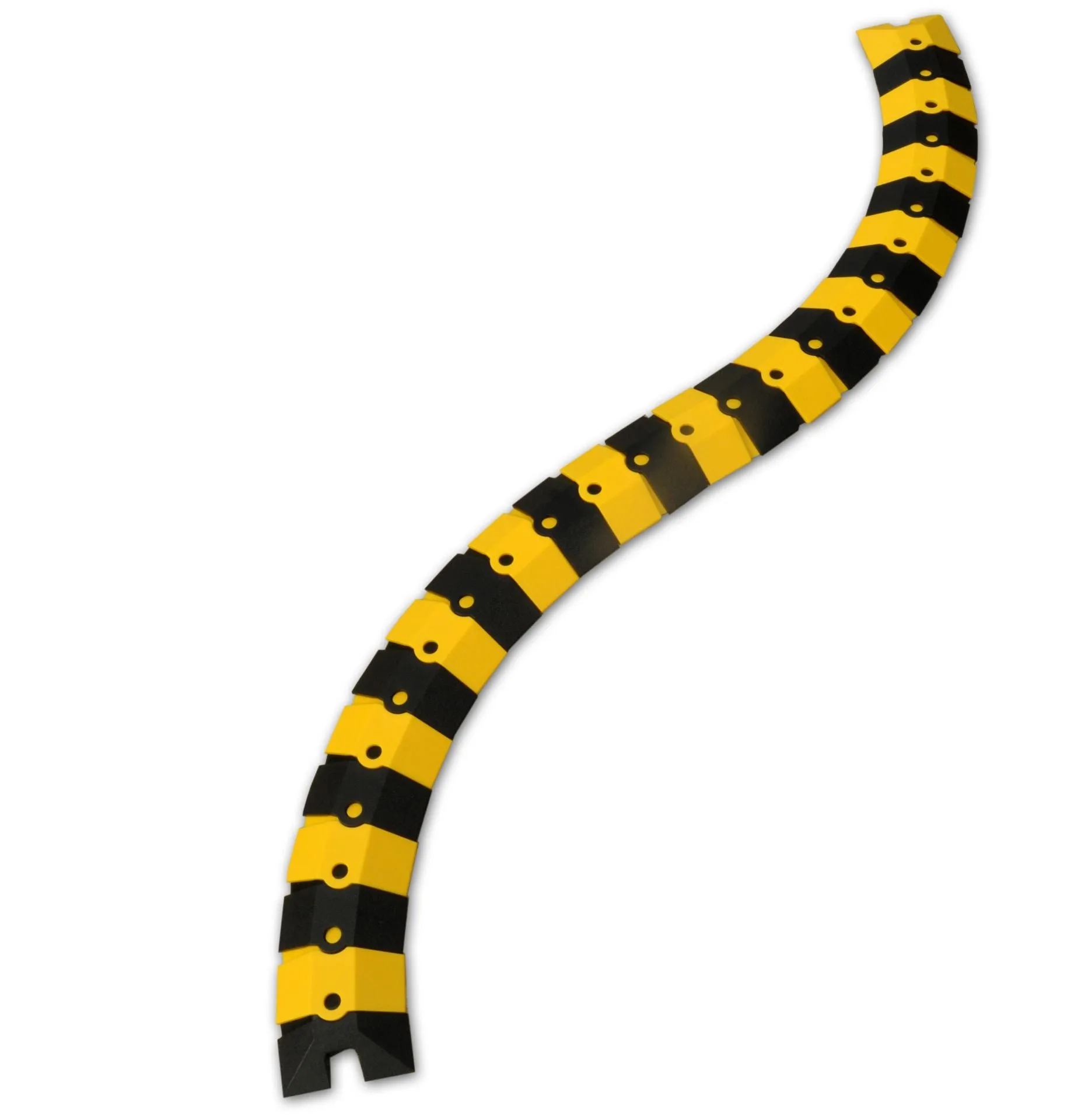 Ultra - Sidewinder Cable Protection with Endcaps, Small, Black and Yellow (1,003mmL x 76mmW x 19mmH)