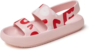 utune Sandals For Women,Casual Open Toe Cloud Slide Sandals Soft Thick Sole Non-Slip Indoor Outdoor Summer Sandal