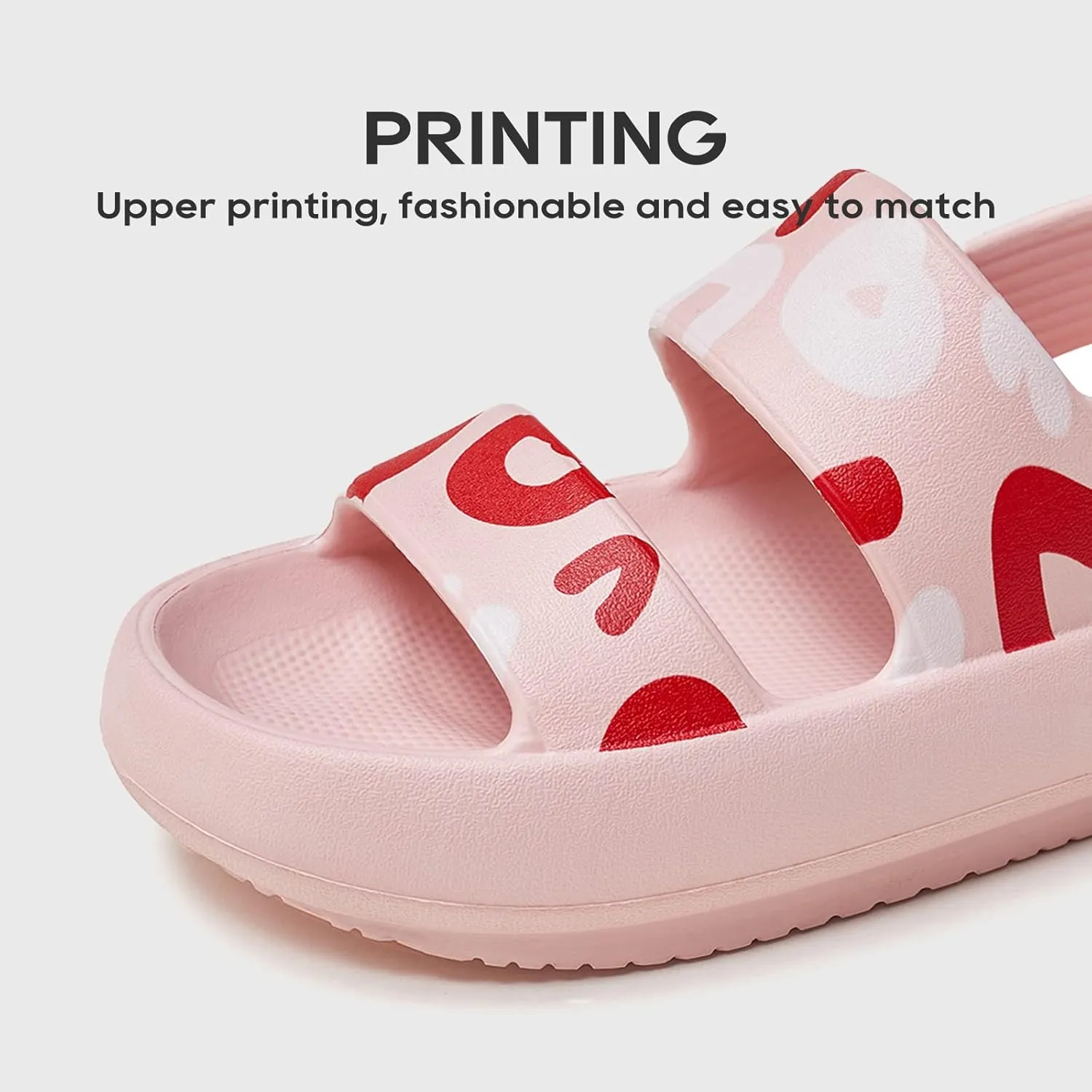 utune Sandals For Women,Casual Open Toe Cloud Slide Sandals Soft Thick Sole Non-Slip Indoor Outdoor Summer Sandal