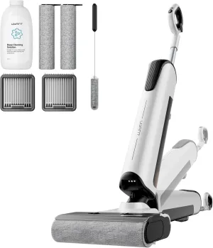 uwant Wet Dry Vacuum Cleaner, 18000kpa Powerful Suction,Self Cleaning,180°Lay-Flat Smart Cordless Vacuum Mop, 40 Minutes Long Runtime,Dual-Sided Edge Cleaning, for Hard Floors, Milky