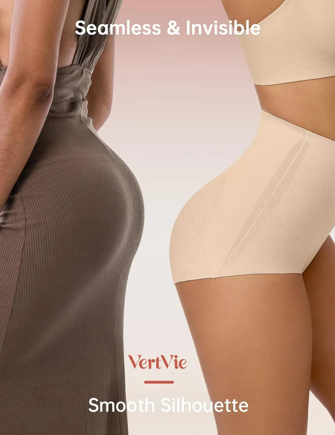 Vertvie Tummy Control Shapewear Shorts for Women Butt Lifting Body Shaper Shorts High Waisted Seamless Girdles Under Dress