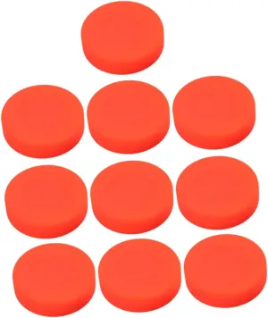 VICASKY 10 Pcs Adjustable Hardness Rubber Hockey Matte Finish Sports Supplies for Roller and Street Hockey Orange Durable for All Ages