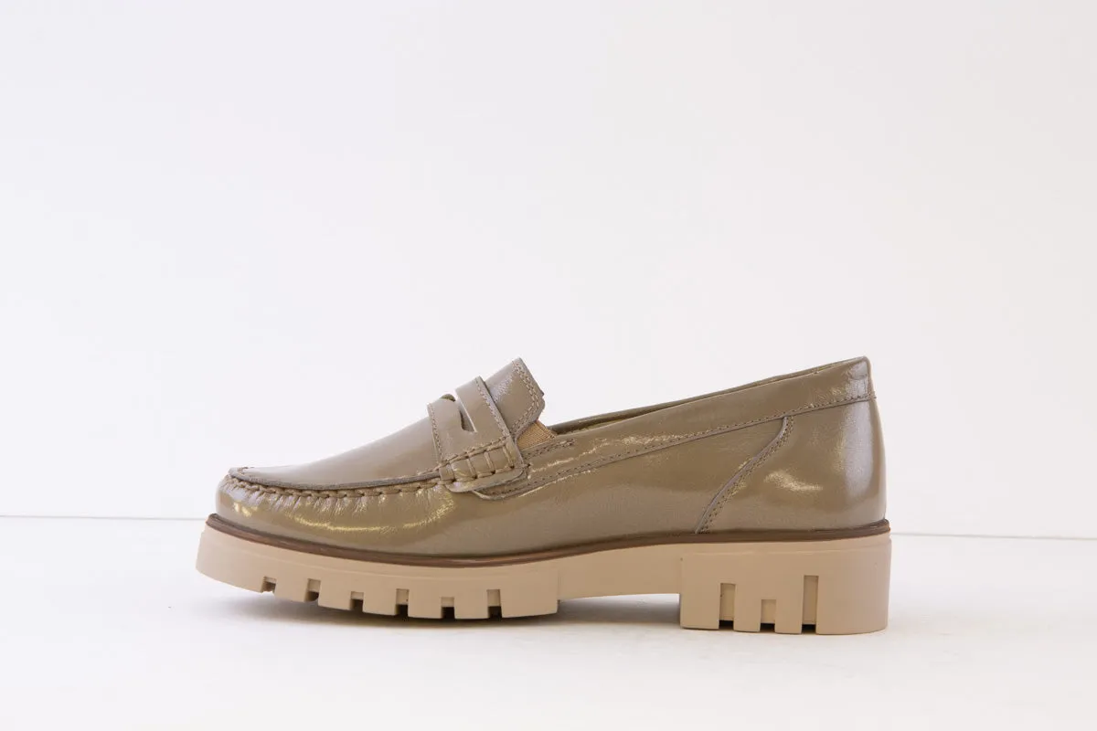 WALDLAUFER - 723502 156 SERENA-CHUNKY LOAFER - TAUPE PATENT