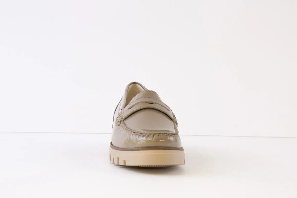 WALDLAUFER - 723502 156 SERENA-CHUNKY LOAFER - TAUPE PATENT