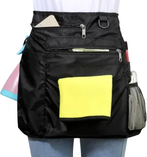 Waterproof Cleaning Apron with 8 Pockets,Housekeeping Uniform Supplies,Durable Caddy Costume Work Apron