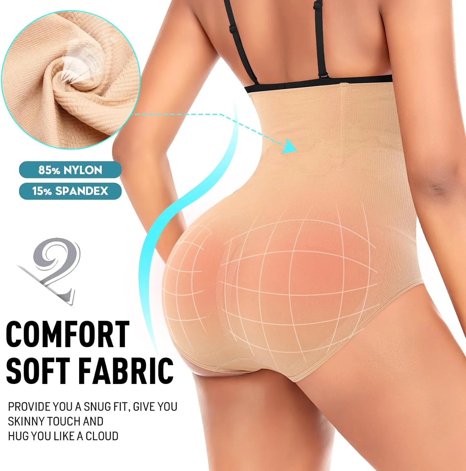 Werena Tummy Control Shapewear Panties for Women High Waist Cincher Shaping Underwear Body Shaper Panty Girdle