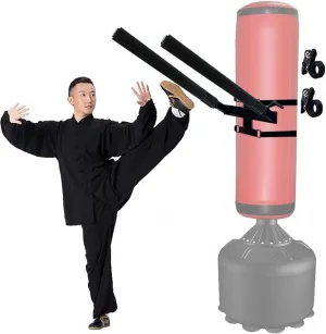Wing Chun Dummy Wooden Man Pile, Bundled Stick Type Dummy Martial Arts Training Device, Multifunction Wing Chun Kung Fu Spring Pile, with Straps, for Home Soft Object (Color : Hand Shape)
