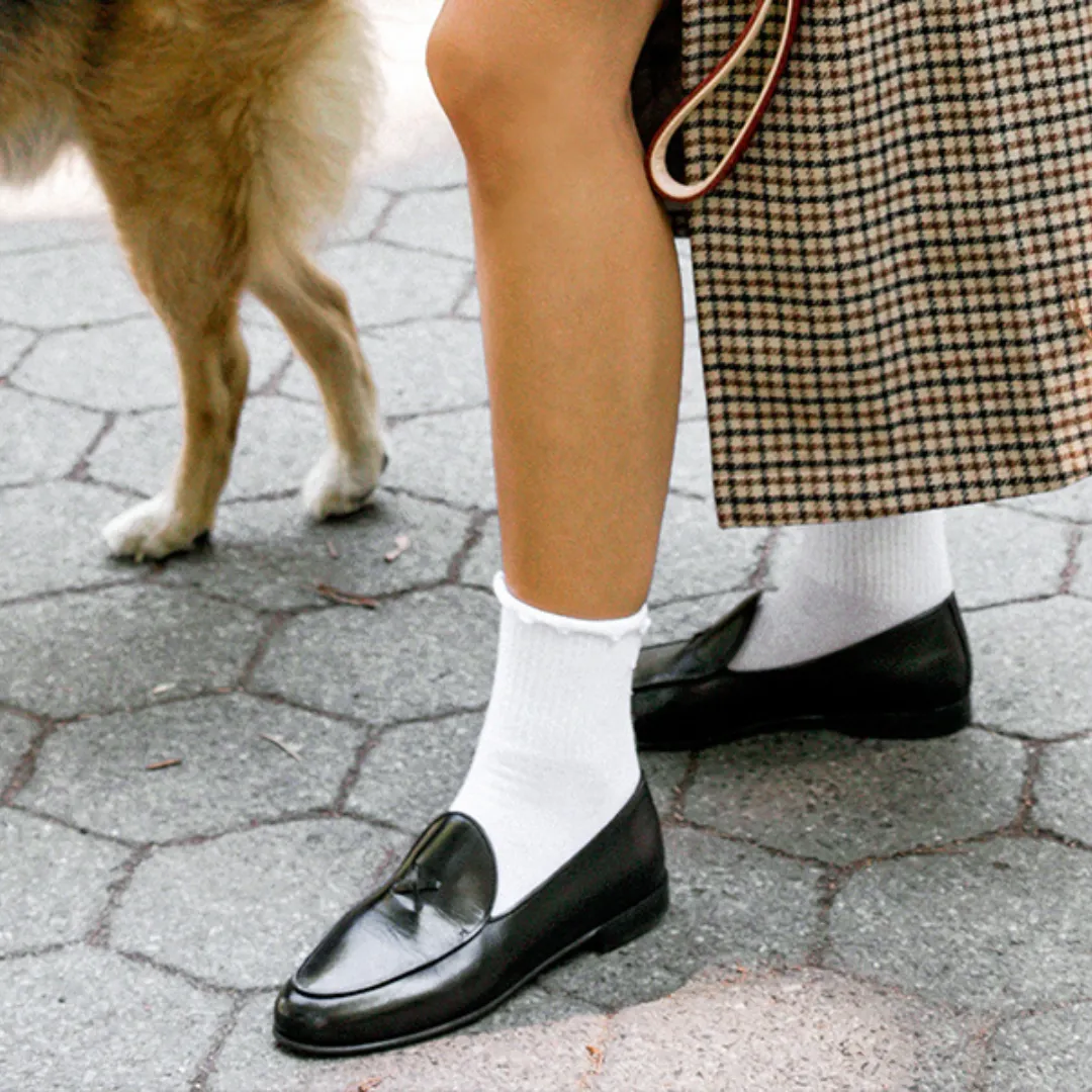 Women's Black Leather Milano Loafer From Del Toro Shoes