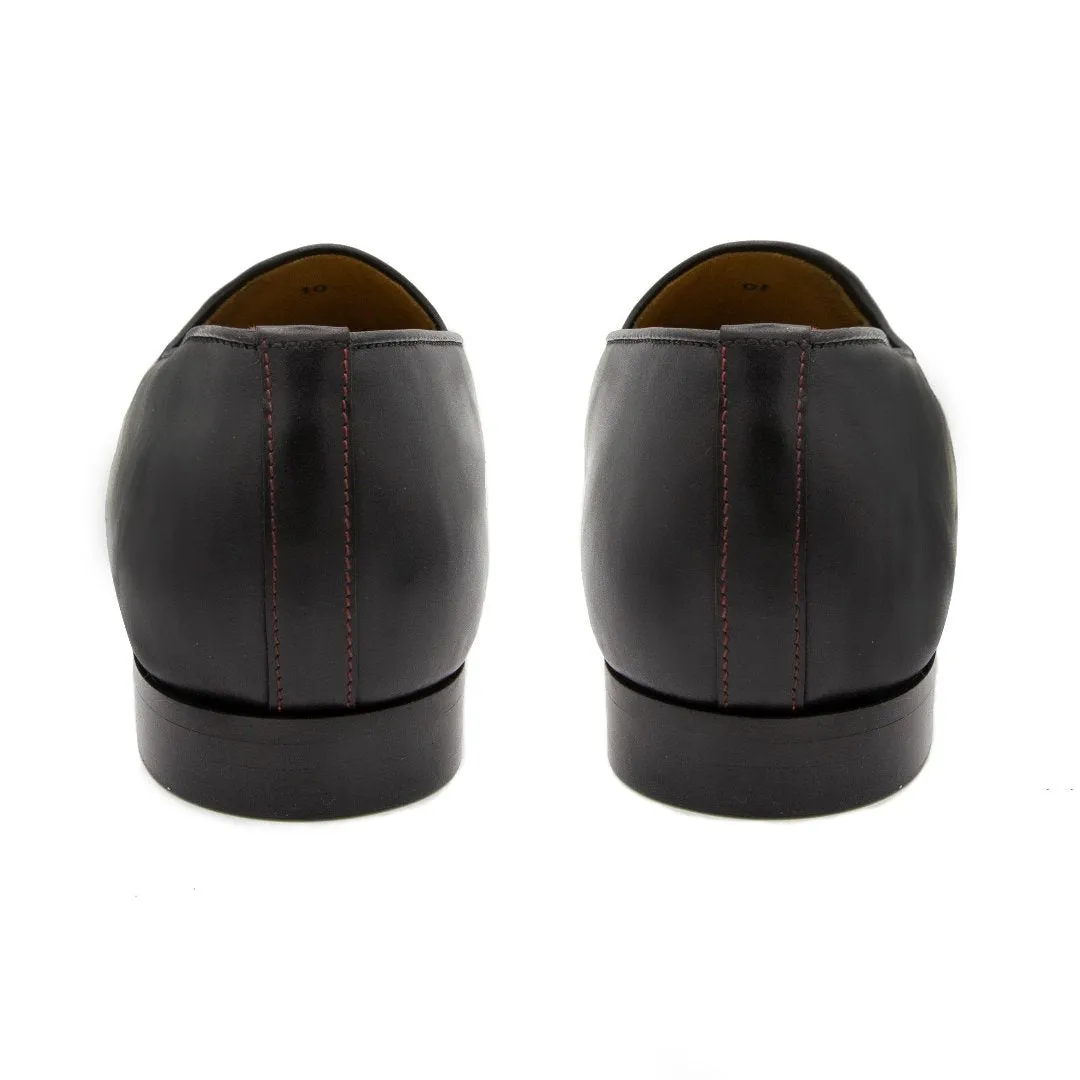 Women's Black Leather Milano Loafer From Del Toro Shoes