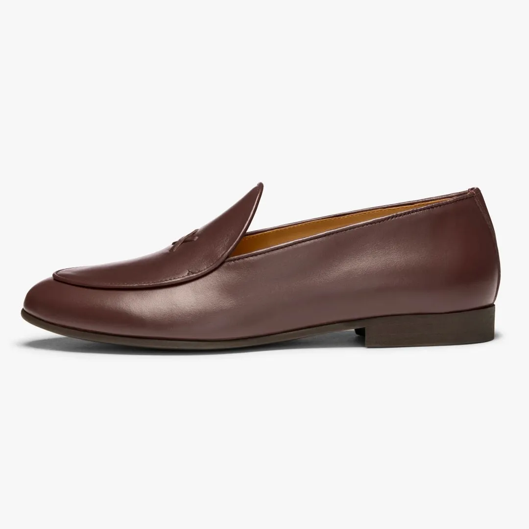 Women's Brown Leather Milano Loafer From Del Toro Shoes