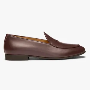 Women's Brown Leather Milano Loafer From Del Toro Shoes