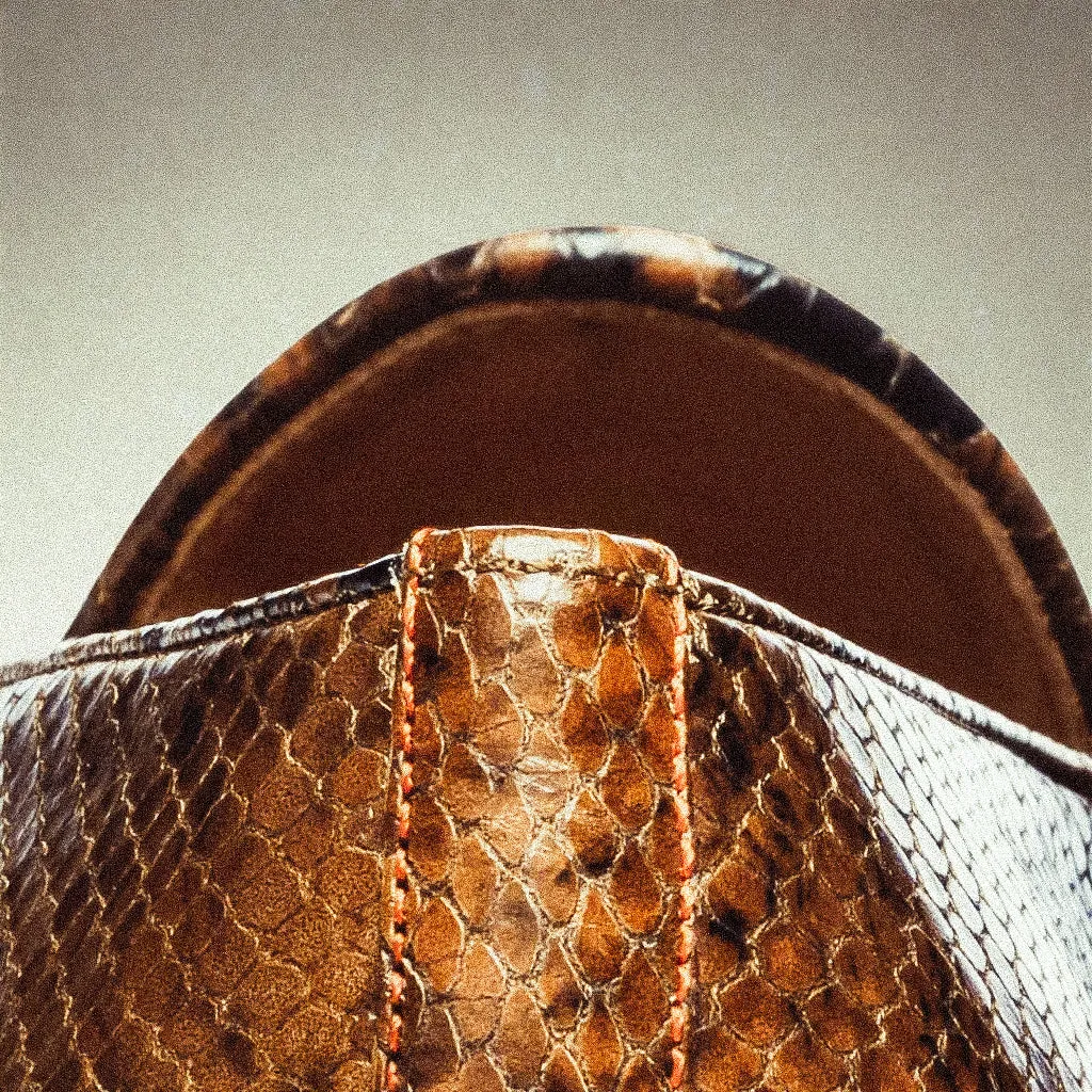 Women's Brown Snakeskin Milano Loafer From Del Toro Shoes