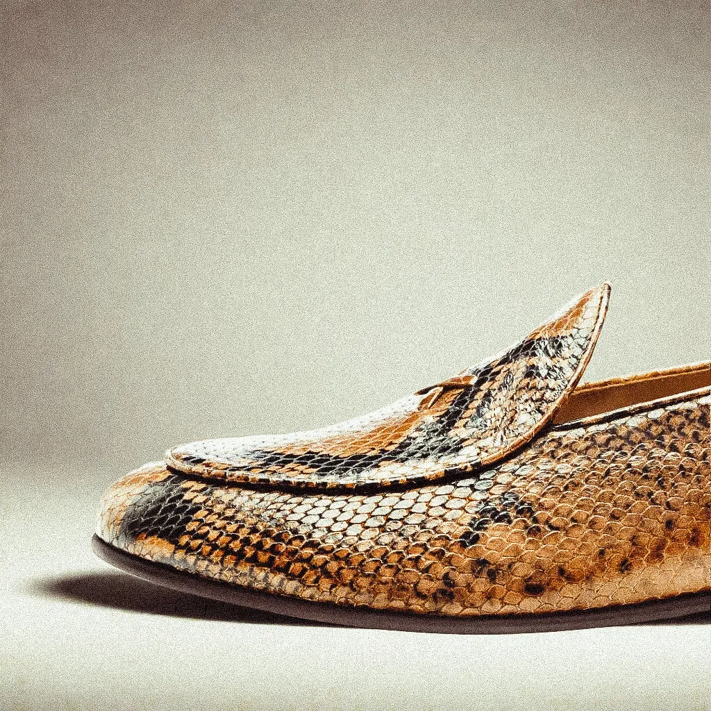 Women's Brown Snakeskin Milano Loafer From Del Toro Shoes