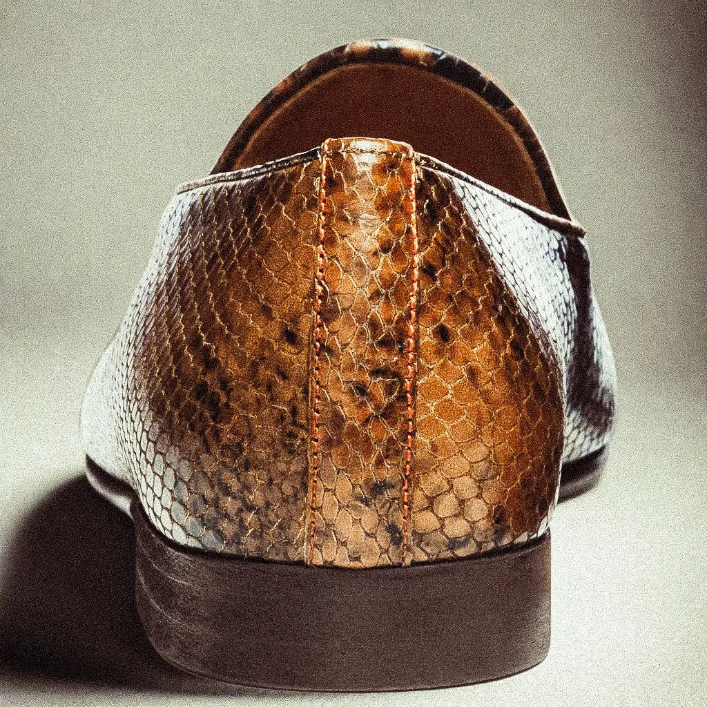 Women's Brown Snakeskin Milano Loafer From Del Toro Shoes