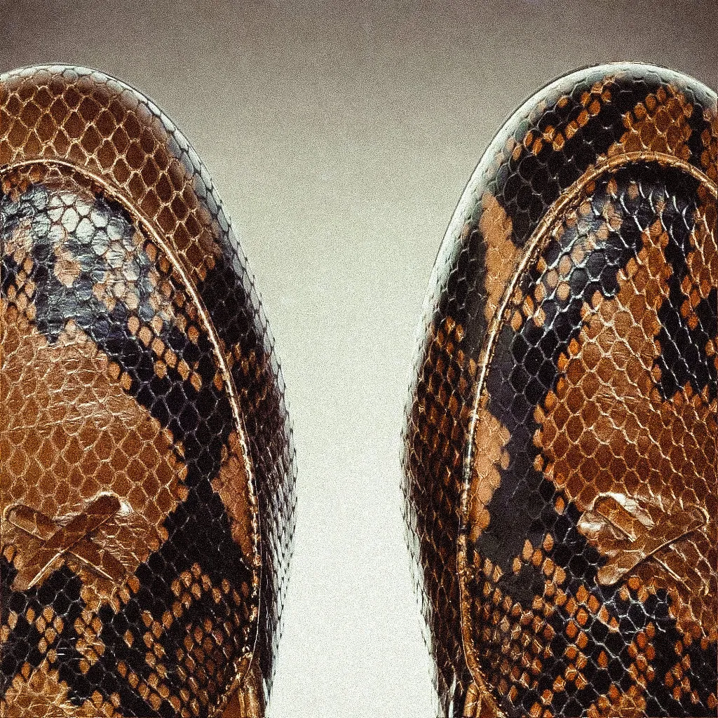 Women's Brown Snakeskin Milano Loafer From Del Toro Shoes