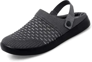 Womens Clogs Mules for Nurse Shoes Slip On Garden Work Close Toe Wide Width Summer Breathable Mesh Slippers Non-Slip Outdoor Beach Sandals Casual Lightweight Going Out Slippers Footwear
