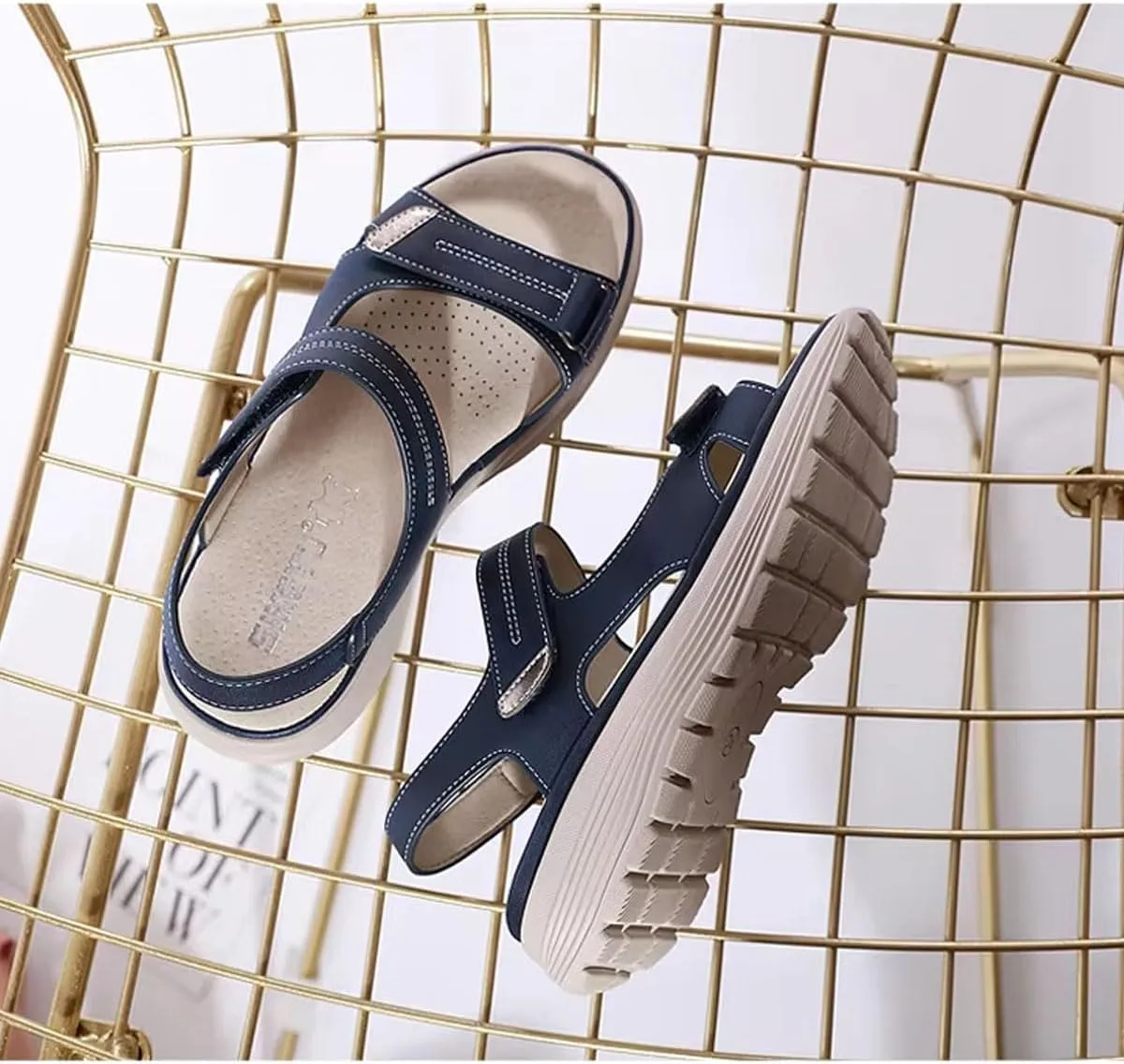 Women's Orthopedic Sport Sandals Shoes with Soft Cushion Foam Comfortable Walking Sandal Arch Support Wide Fit Dress Athletic Travel Summer Sandal Dressy Back Strap