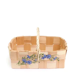 WOODEN SHOPPER FLAT   Cornflower