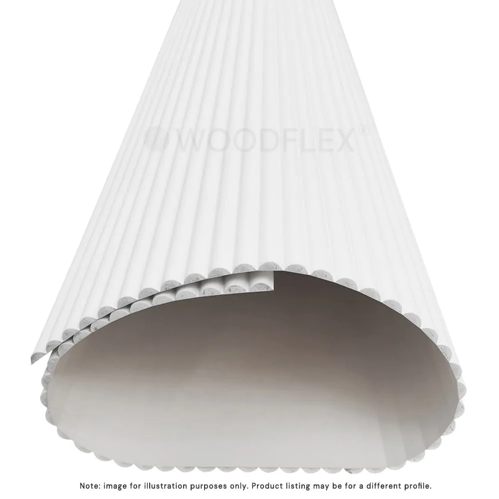 WOODFLEX WHITE PRIMED FLEXIBLE - WAVE 46 - 2700mm x 600mm