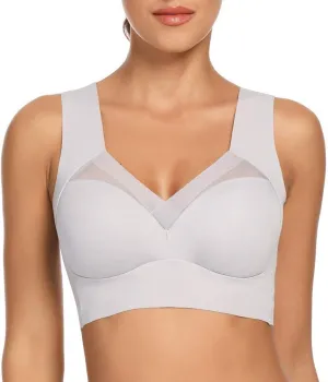 WOWENY Womens Wirefree Padded Bras Everyday Lounge Bra Sleeping Seamless Straps Bralettes Full Coverage Pullover Plus Size