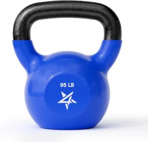 Yes4All Kettlebell 5-100lbs Vinyl Coated Cast Iron for Dumbbell Weights Exercises, Gym, Fitness, Full Body Workout Equipment Push up, Grip and Strength Training